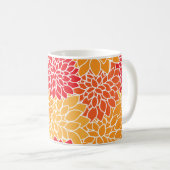 Mug Fleurs Dahlia, Motif De Fleurs, Dahlia Orange (Devant droit)