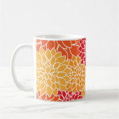 Mug Fleurs Dahlia, Motif De Fleurs, Dahlia Orange (Gauche)