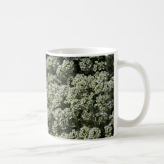 Mug Fleurs d'Alyssum doux Floral blanc (Droite)
