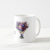 Mug Fleurs d'amour rose pourpre (Devant droit)