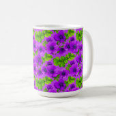 Mug Fleurs d'anémone violet vibrant (Devant droit)