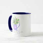 Mug Fleurs dans l'eau peut Dieu donne la croissance (Devant gauche)