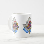 Mug Fleurs Dans Les Jaws De Requin (Devant gauche)