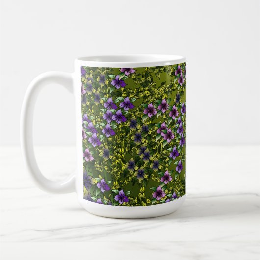 Mug Fleurs dans Shades of Indigo (Gauche)