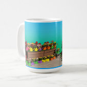 Mug Fleurs dans un arrosage peut afficher (Devant gauche)