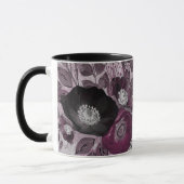 Mug Fleurs d'aquarelle bordeaux. (Gauche)