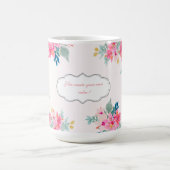 Mug Fleurs d'aquarelle chic, Message de motivation (Centre)