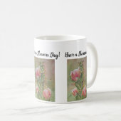Mug Fleurs d'aquarelle de cactus roses de Pêche (Devant droit)