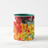 Mug Fleurs d'Aquarelle de couleur vive (Centre)