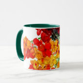 Mug Fleurs d'Aquarelle de couleur vive (Devant gauche)