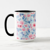 Mug Fleurs d'aquarelle et feuilles 2 (Gauche)