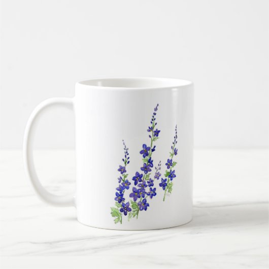 Mug Fleurs d'aquarelle 'Larkspur' (Gauche)