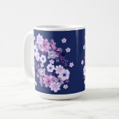 Mug Fleurs d'aquarelle Pastel Violet (Devant gauche)