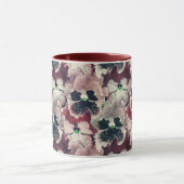 Mug Fleurs d'aquarelle rose, bordeaux (Centre)