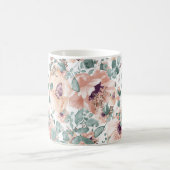 Mug Fleurs d'aquarelle rose chic (Centre)
