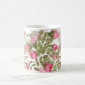 Mug Fleurs d'aquarelle rose rose roses romes florales (Centre)