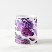 Mug Fleurs d'aquarelle violet. Botanique florale viole (Centre)