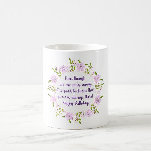 Mug Fleurs d'arbre d'Apple mignonne anniversaire Minim (Centre)