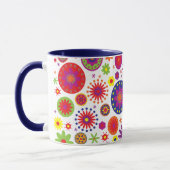 Mug Fleurs d'arc-en-ciel de hippie (Gauche)