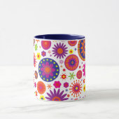 Mug Fleurs d'arc-en-ciel de hippie (Centre)