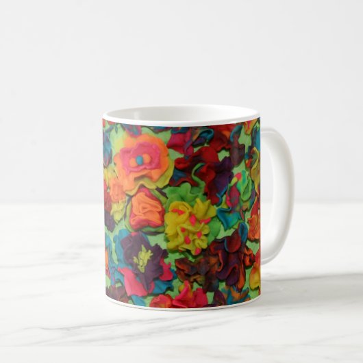Mug Fleurs d'argile arc-en-ciel (Devant droit)
