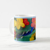 Mug Fleurs d'argile peintes de couleurs vives Sculptur (Devant gauche)