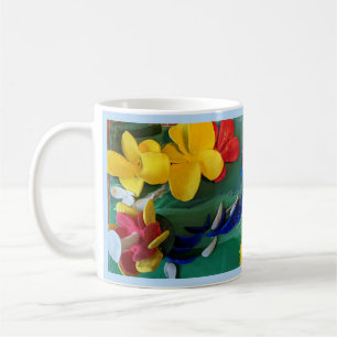 Mug Fleurs d'argile peintes de couleurs vives Sculptur