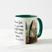 Mug Fleurs d'arrosage St Clare d'Assisi (M 065; Citati (Devant droit)