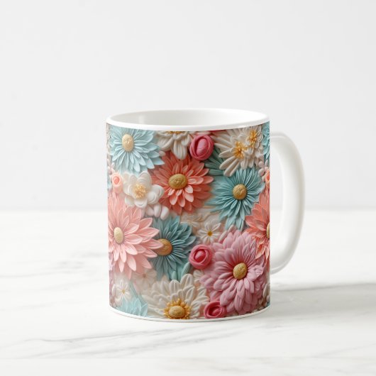 Mug Fleurs d'art (Devant droit)