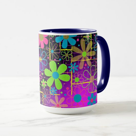 Mug Fleurs d'art (Devant droit)
