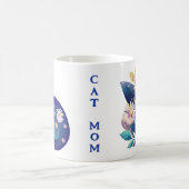 Mug Fleurs d'art populaire et maman chatte (Centre)