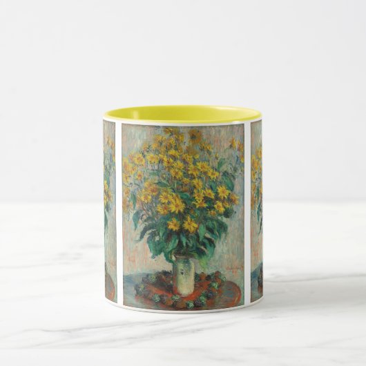 Mug Fleurs d'artichauts de Jérusalem par Claude Monet (Centre)