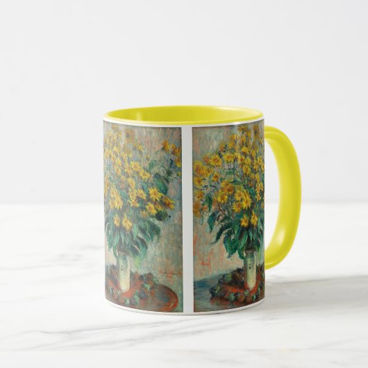 Mug Fleurs d'artichauts de Jérusalem par Claude Monet (Devant droit)