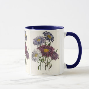 Mug Fleurs d'Aster violettes florales vintage