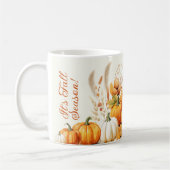 Mug Fleurs d'automne Citrouille blanc Thanksgiving Dîn (Gauche)