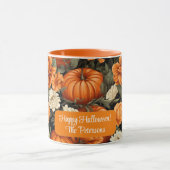 Mug Fleurs d'automne citrouilles Roses (Centre)