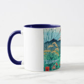 Mug Fleurs d'automne et le Mont Fuji, Hiroshige, Ukiyo (Gauche)