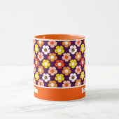 Mug Fleurs d'automne rétro Motif pourpre (Centre)
