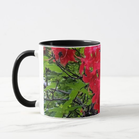 Mug Fleurs d'Azalée Rouge (Gauche)