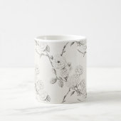 Mug Fleurs de automne noires crème (Centre)