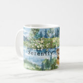 Mug Fleurs de bateau de lac d'été Sérénité (Devant gauche)