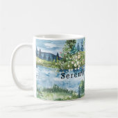 Mug Fleurs de bateau de lac d'été Sérénité (Gauche)