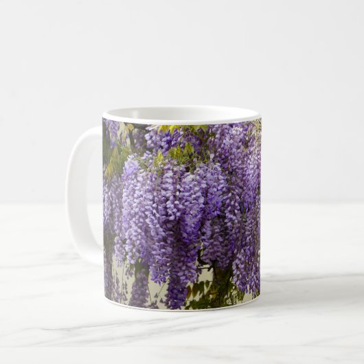 Mug Fleurs de bisteria violet (Devant gauche)