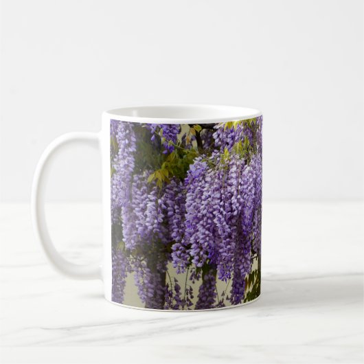 Mug Fleurs de bisteria violet (Gauche)
