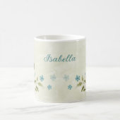 Mug fleurs de blanc bleu verdure (Centre)