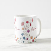 Mug Fleurs de Bloom Soft Pastel Botanique Inspirant (Devant droit)