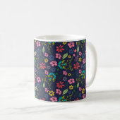 Mug Fleurs de Bohême Fille Marine Bleu et Rose (Devant droit)