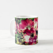 Mug Fleurs de bois de chien rose personnalisées (Devant gauche)