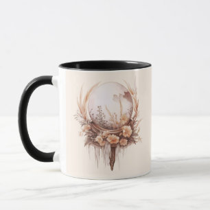Mug Fleurs de boule de cristal bohème or Halloween