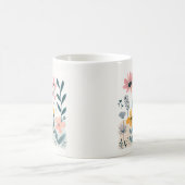 Mug Fleurs de cartons mignonnes Aquarelle Florale Dess (Centre)